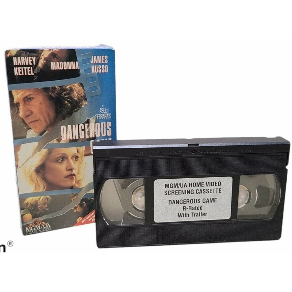 Dangerous Game (VHS, 1994) with Promotional feature Screening Cassette Madonna